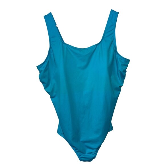Lands End Blue One-Piece Swimsuit With Built-In Bra Support 22W - Picture 1 of 7